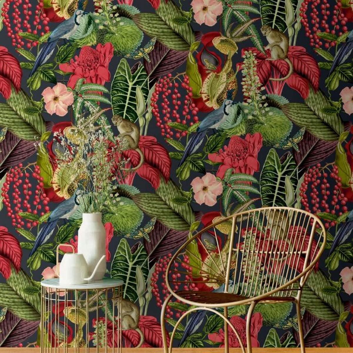 Grandeco Jungle Fever Amazon JF2201 Bright Colours On Washable Vinyl Wallpaper 2020/2022 Collection