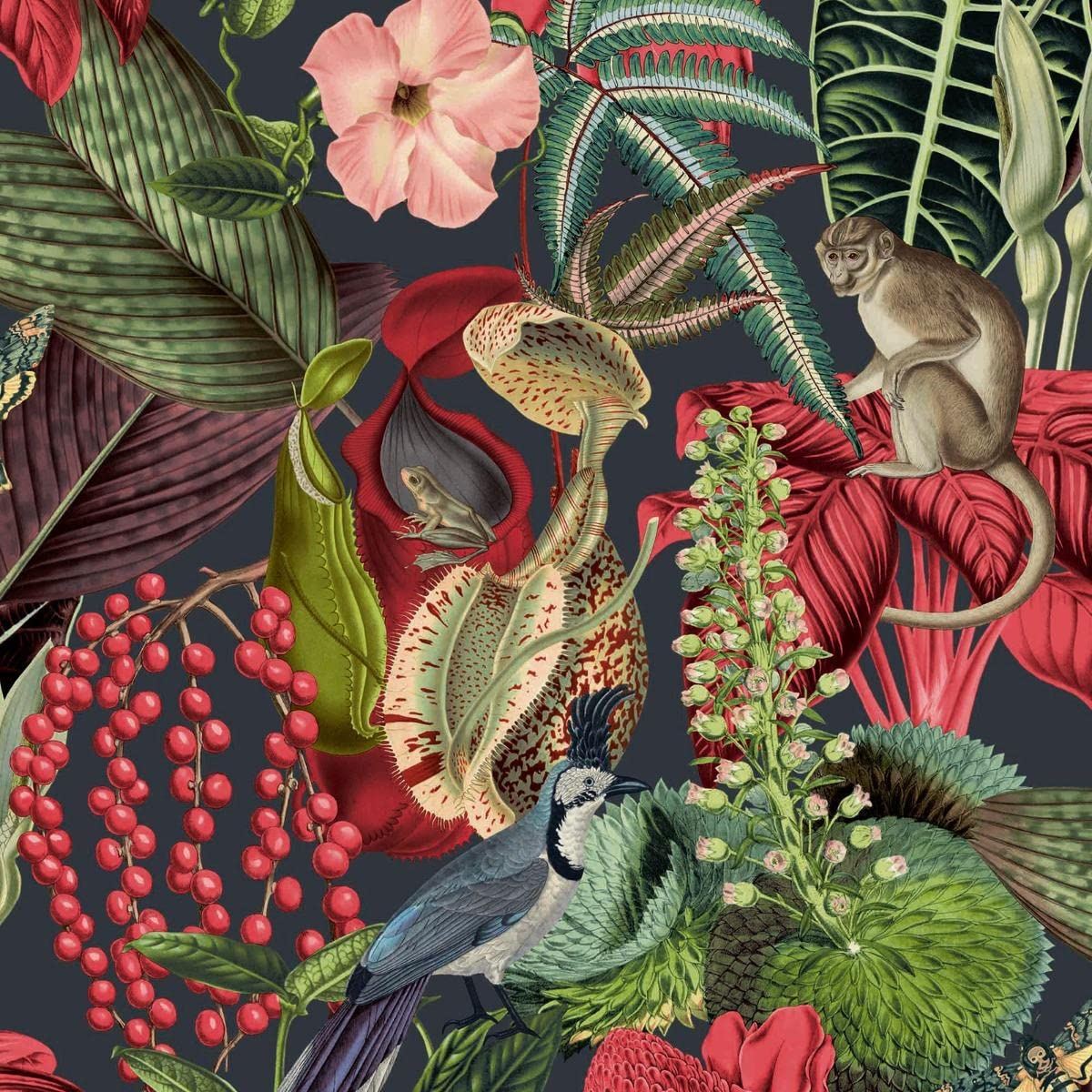 Grandeco Jungle Fever Amazon JF2201 Bright Colours On Washable Vinyl Wallpaper 2020/2022 Collection