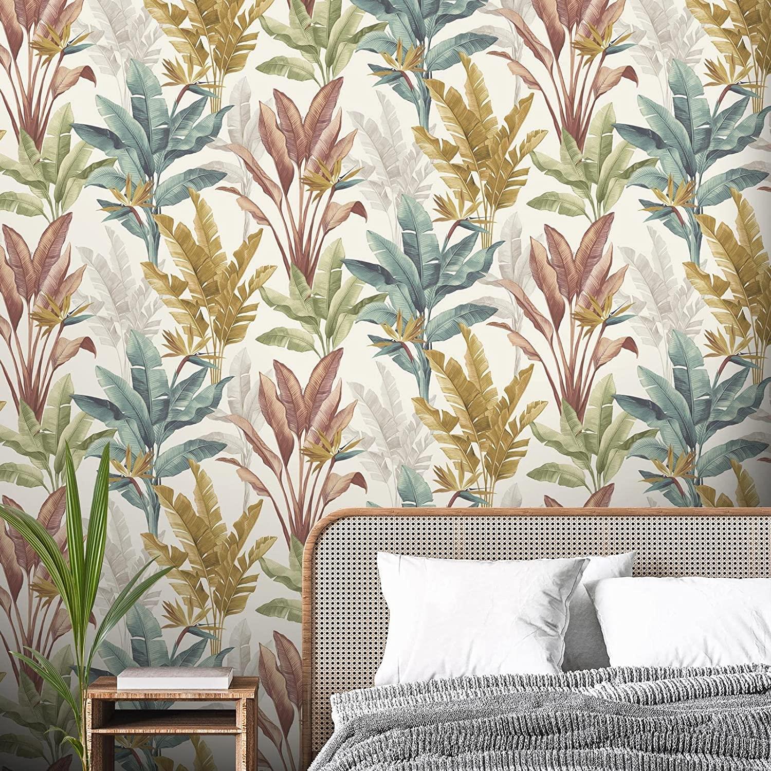 Rasch Akari Madagascar Tropical Leaf Multicoloured  Wallpaper 282879 - All Rooms