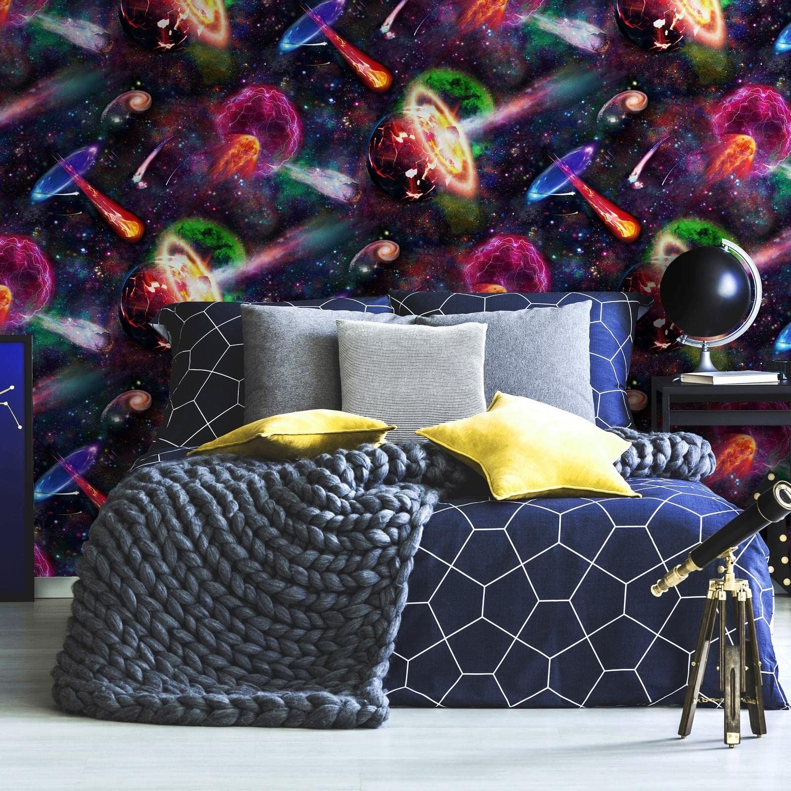 Holden Nebula Space Wallpaper Galaxy Cosmic Dust - Multi/Blue/Black 13230