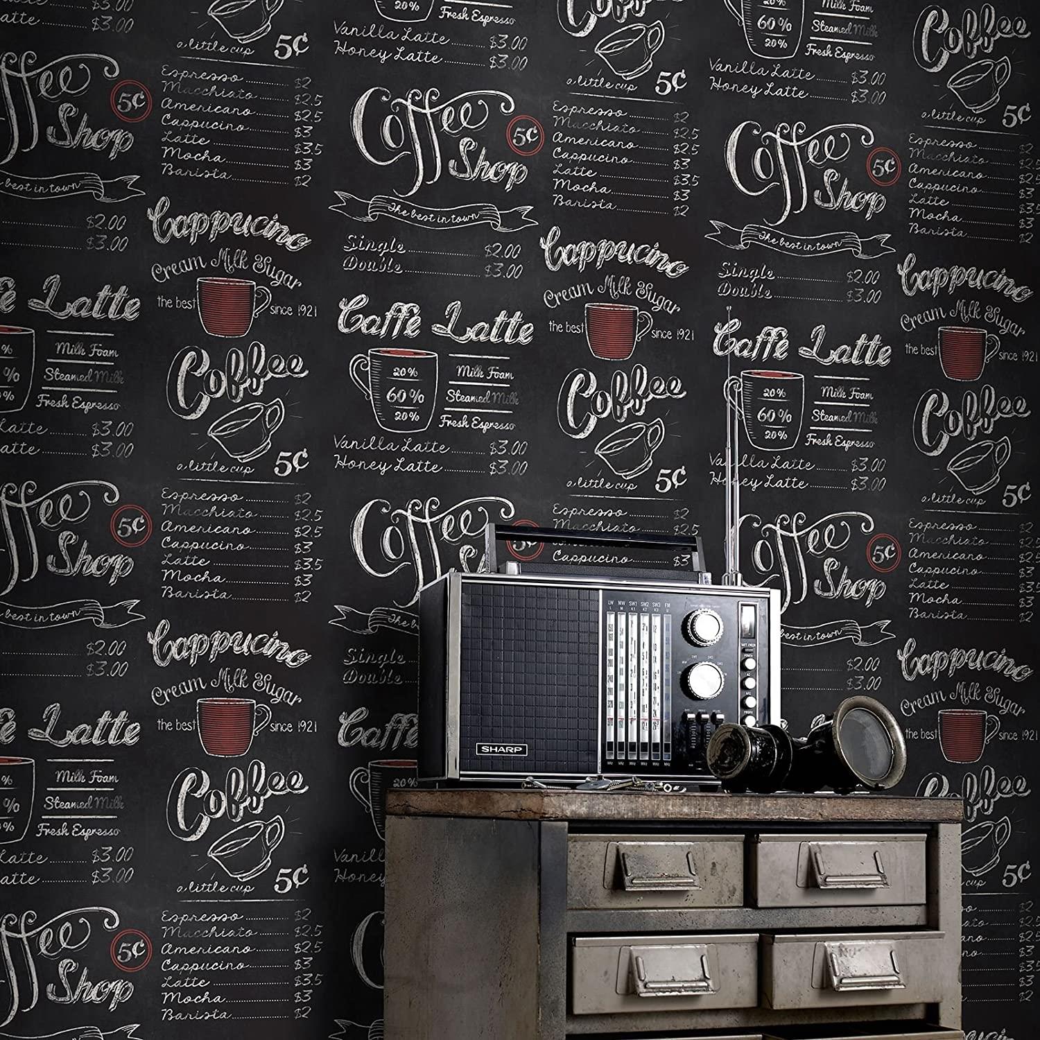 Rasch Coffee Shop Blackboard Wallpaper 234602 (1 Piece)