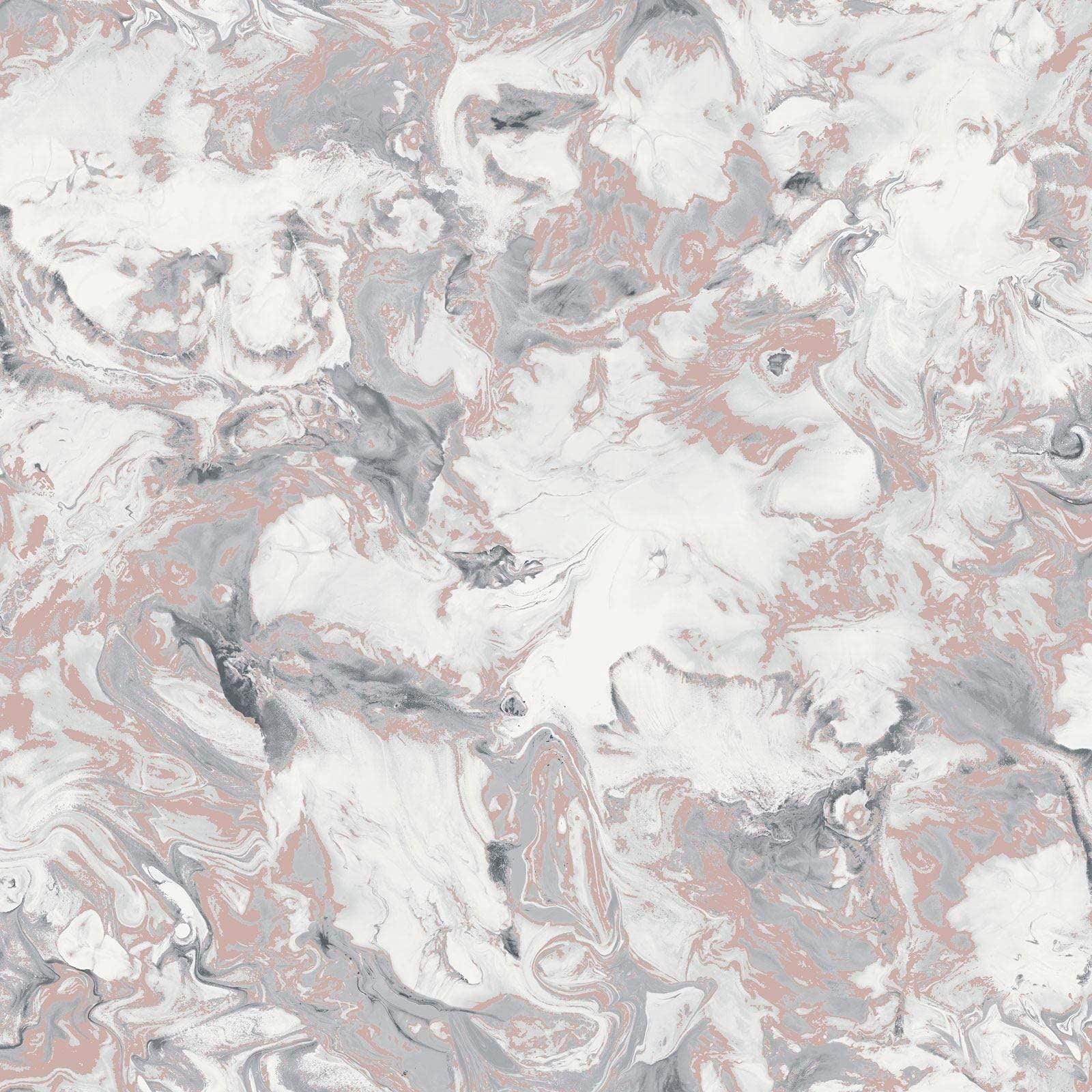 Muriva Elixir Marble Rose Gold Wallpaper 166502 - Feature Metallic Marble Effect