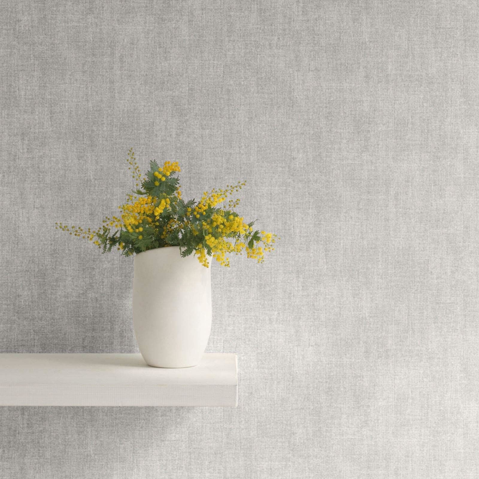 Linen Texture Effect Wallpaper Grey Muriva 173531