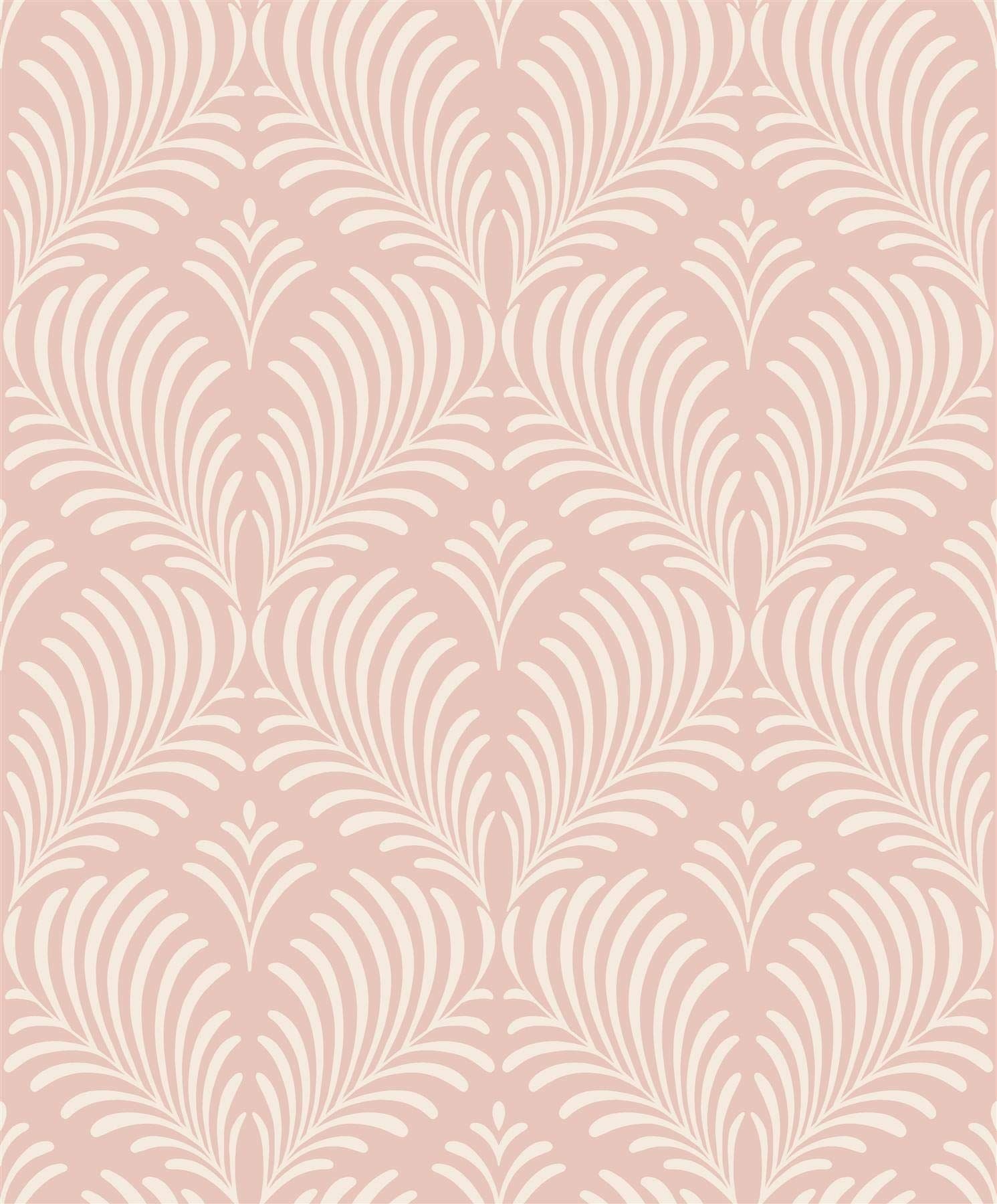 Rasch Paloma Feather Leaf Trail Pink Glitter Motif Luxury Embossed Metallic Wallpaper Paste The Wall Vinyl - All Rooms