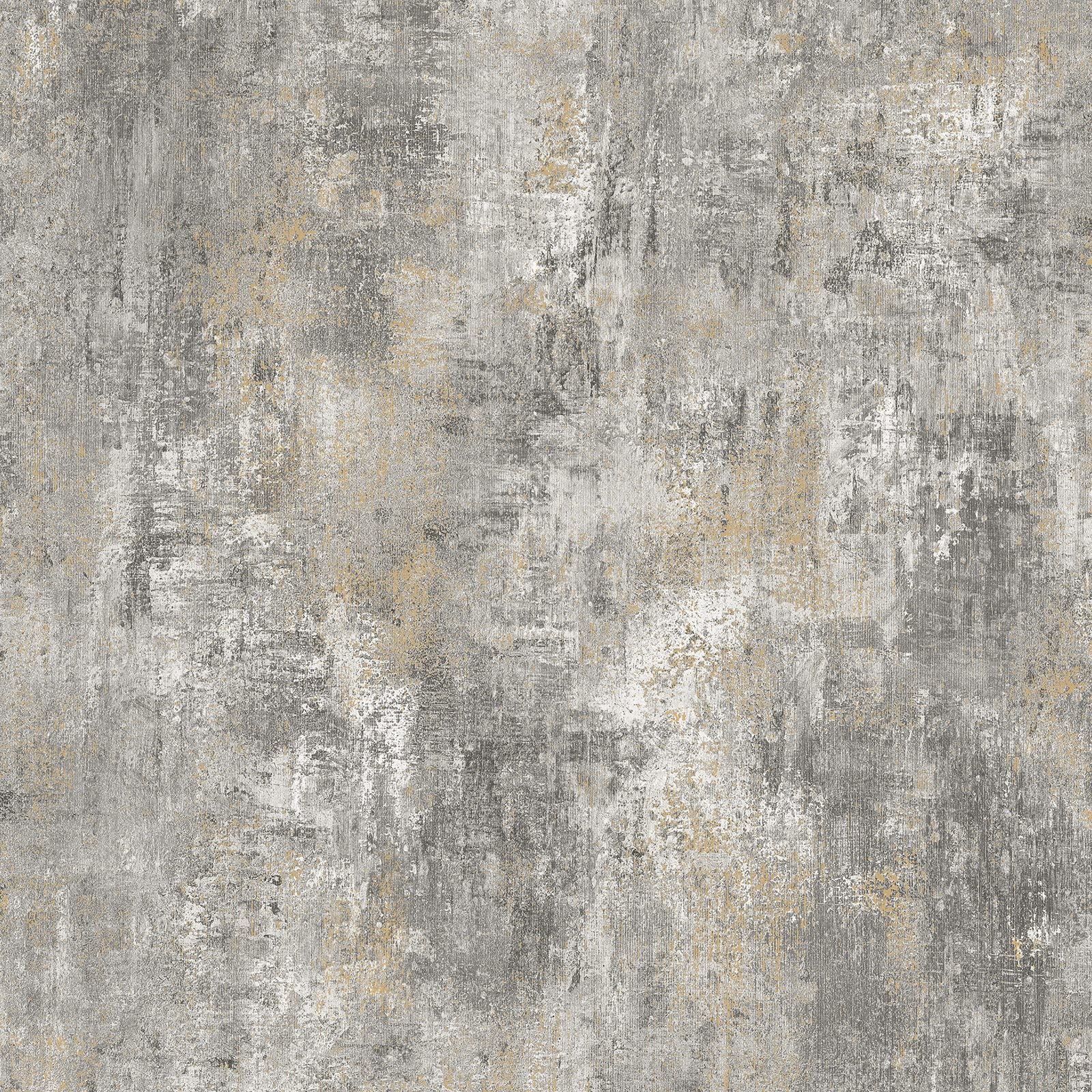 Muriva Cove Wallpaper - Modern Wallpaper for Living Room, Bedroom, Fireplace - Decorative Luxury Wall Paper with Distressed Pattern, Textured Finish & Metallic Detailing (Charcoal)